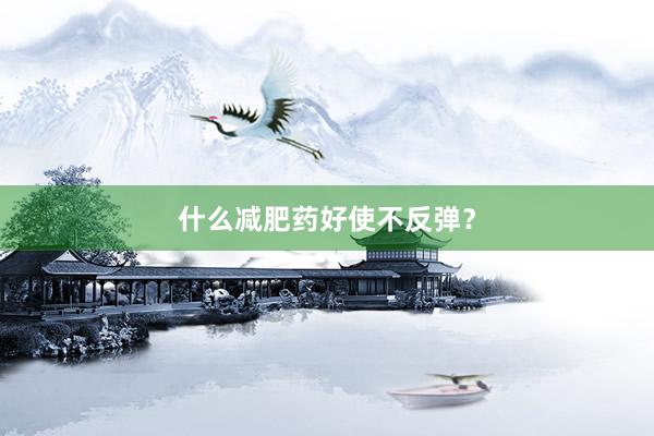 什么减肥药好使不反弹？